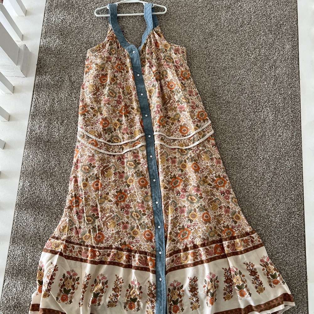 Vintagey Floral Button Down Dress